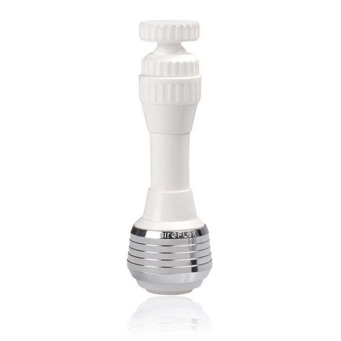 Atomizador-duche com economizador, branco e cromado, blue line, 11 cm