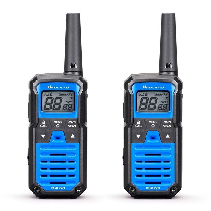 Walkie talkies xt-50 pro c1464, 16 canais pmr446, azul