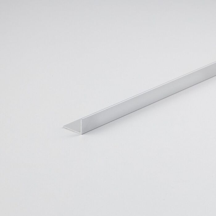 Perfil angular diy em alumínio prateado 2000 x 40 x 15 mm
