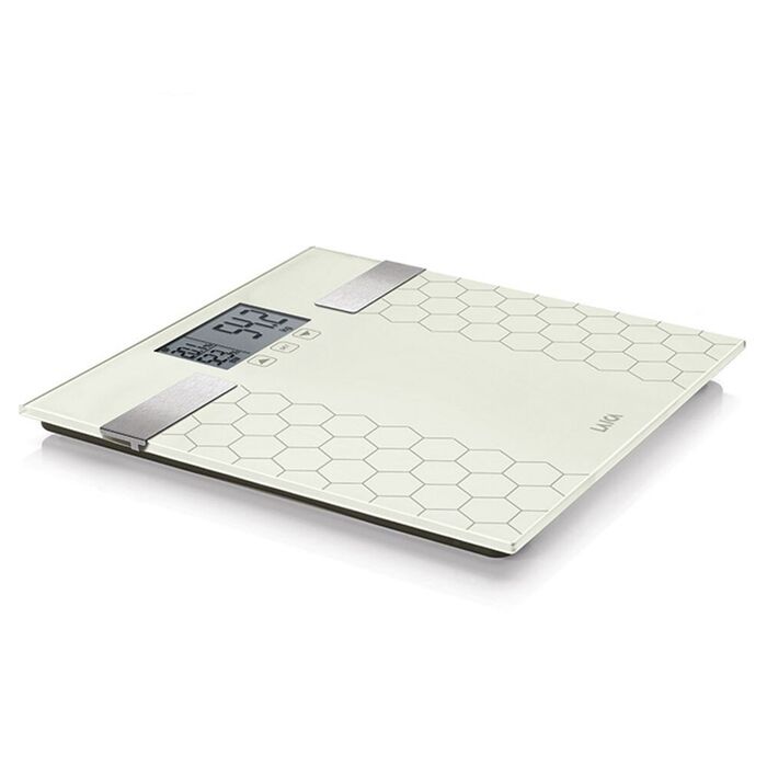 Balança de banho digital com cálculo da composição corporal cor branca 180kg ps5014 laica