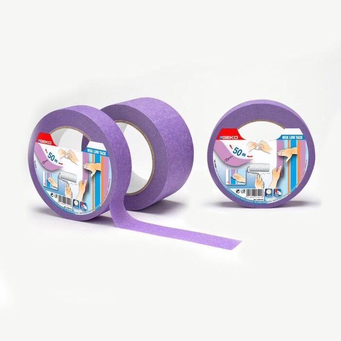 Fita de mascara com baixa adesão lilac para superfícies delicadas 25 mm x 50 m
