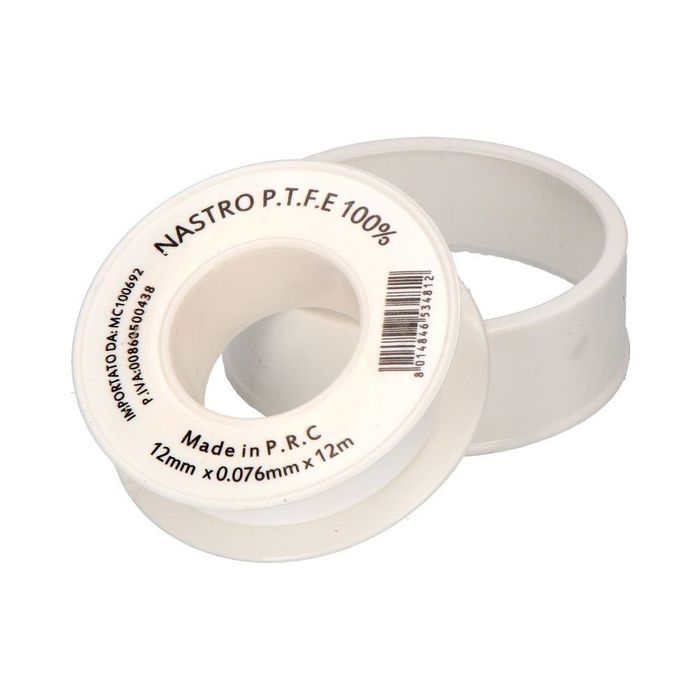 Fita de ptfe 76 micron 12 mm x 12 m