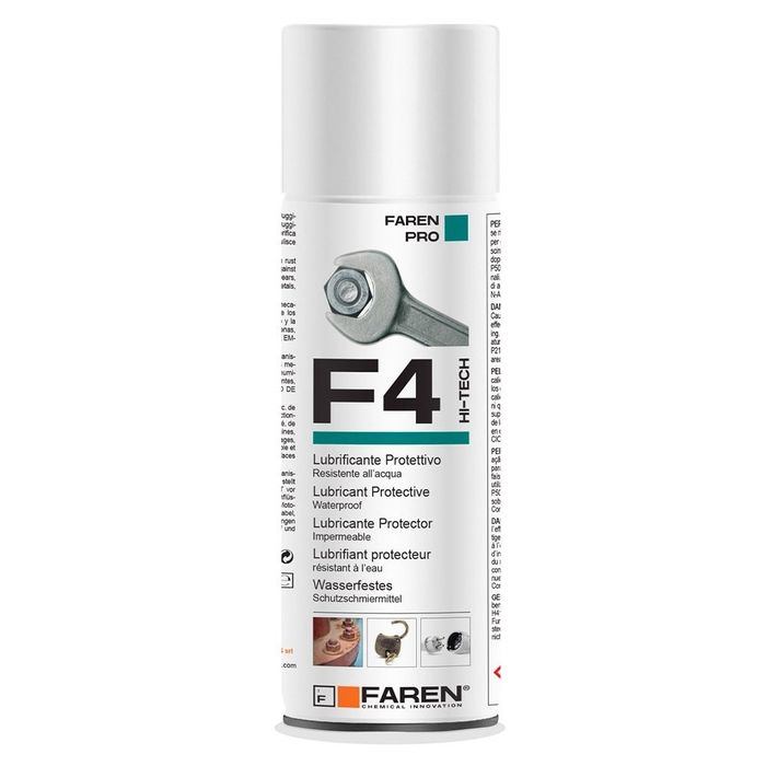 Lubrificante multiusos f4 em spray, 400 ml