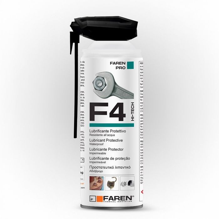 Lubrificante multiuso f4 com difusor de segurança especial, 400 ml