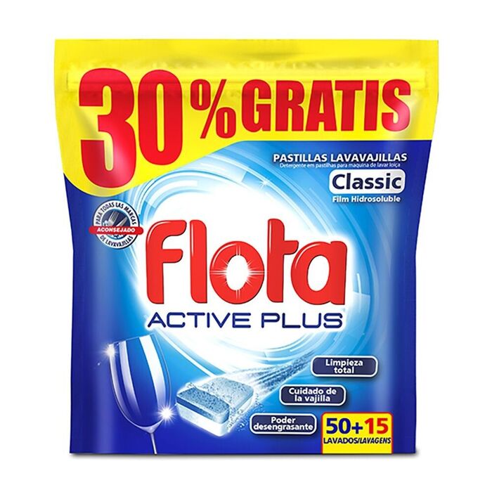 Detergente máquina louça flota pastilhas 50un.