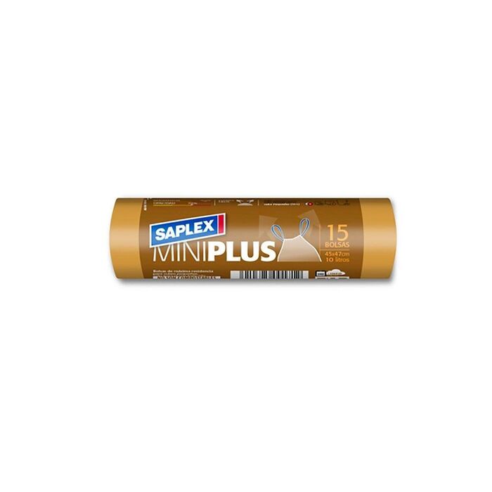 Saco de lixo miniplus 10 l (45 x 47 cm) 15 uds