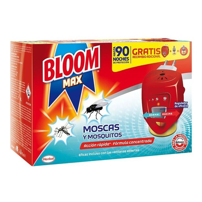 Dispositivo difusor líquido anti-mosquitos max + 2 refis para moscas e mosquitos