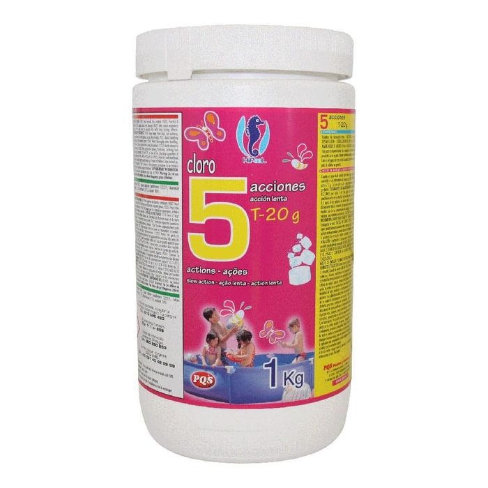 Cloro 5 ações, pastilhas, 1 kg
