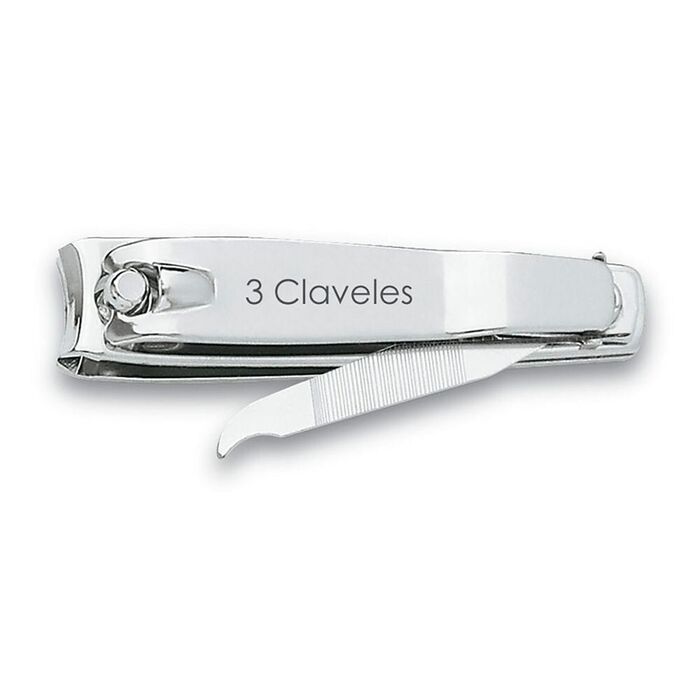Corta-unhas com lima cromado 6 cm