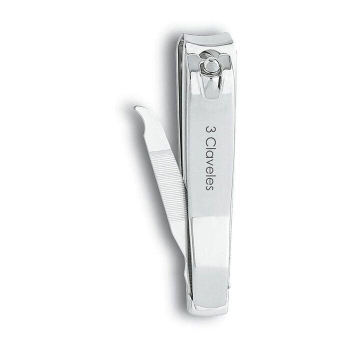 Corta-unhas com lima cromado 8 cm