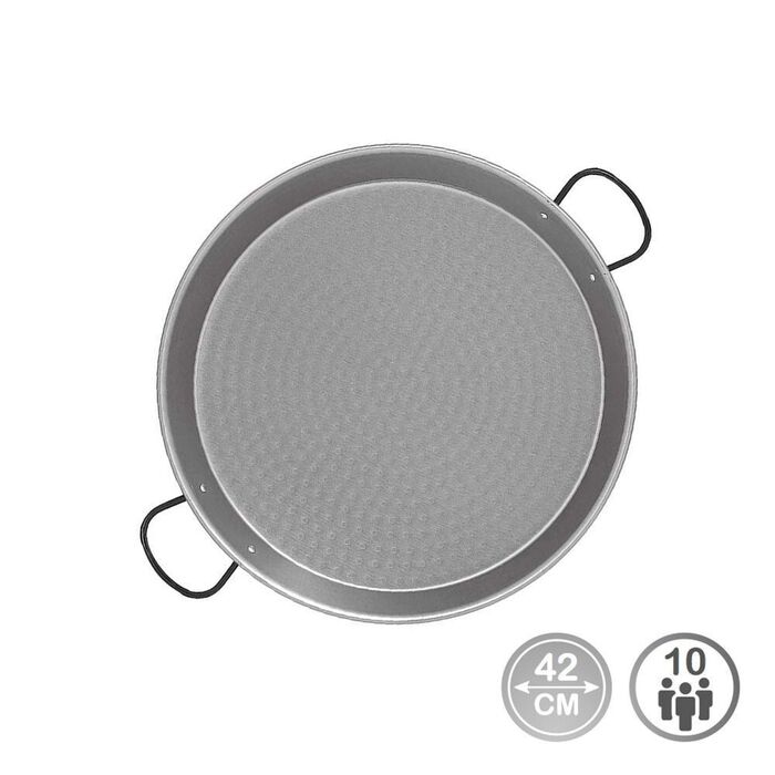 Frigideira paelha tradicional de aço polido ø42cm (para 10 pessoas). vaello