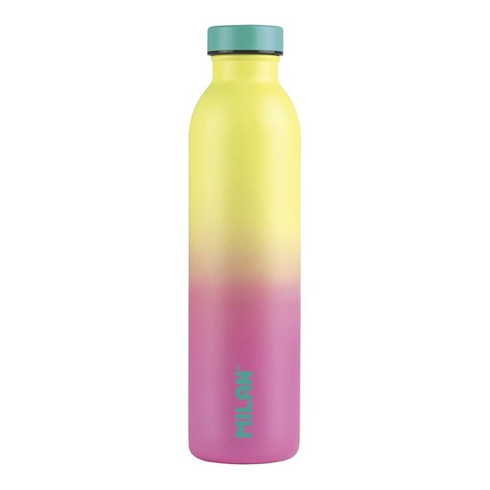Garrafa isotérmica de inox 304 edição sunset amarela 591 ml