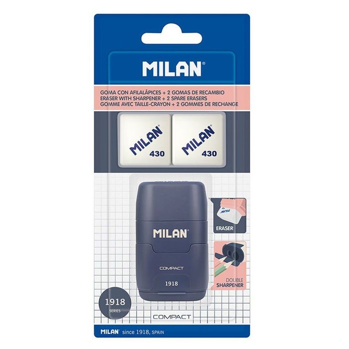 Blíster afia compact serie 1918 azul + 2 borrachas de recarga milan