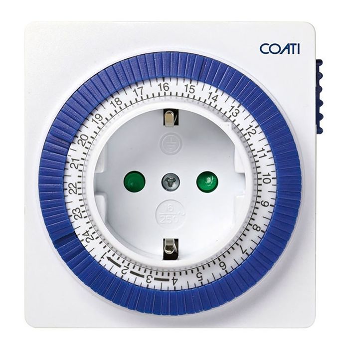 Programador analógico compacto para uso diário, 16 a, branco