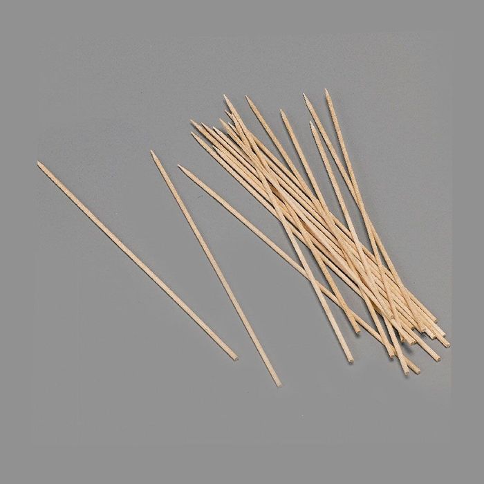 Espetos de madeira higiênicos, 2 x 200 mm, blister 100 uds
