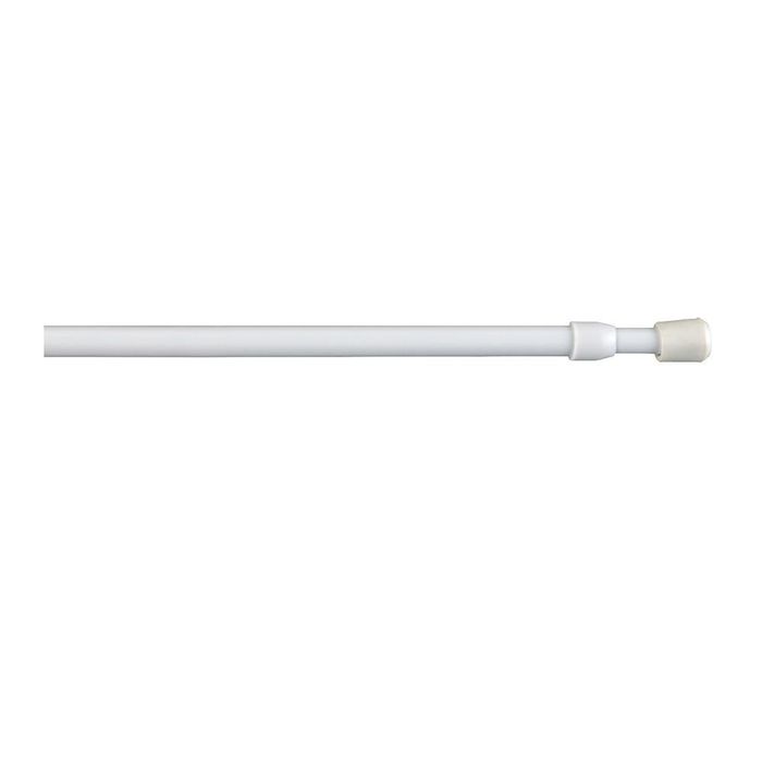 Varão de cortina branco, extensível, com encaixe por pressão e rosca, ø0,8 x 50-85 cm, 2 uds