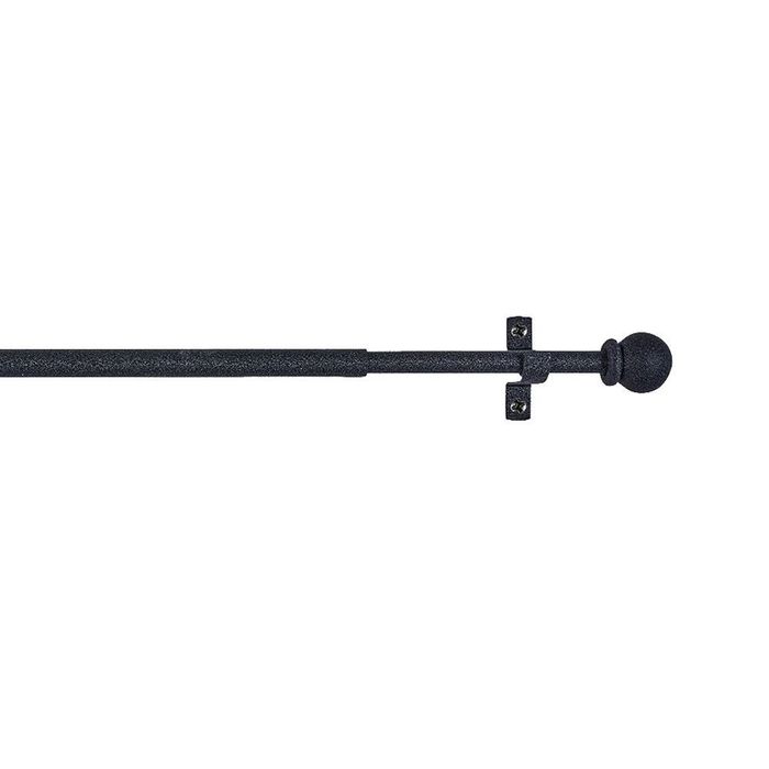 Varão de cortina extensível deco sphere, preto, 120-215 cm
