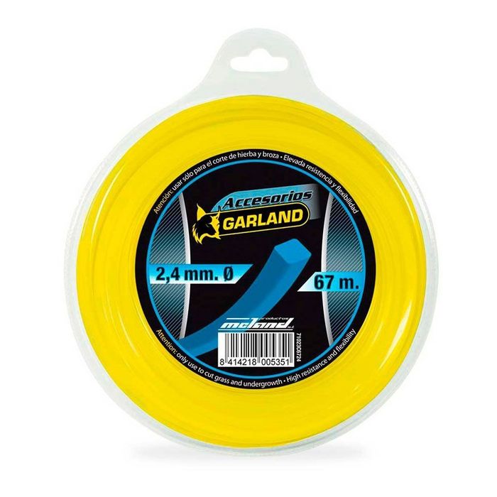 Fio para roçadora, quadrado, ø2,4 mm, dispensador 67 m