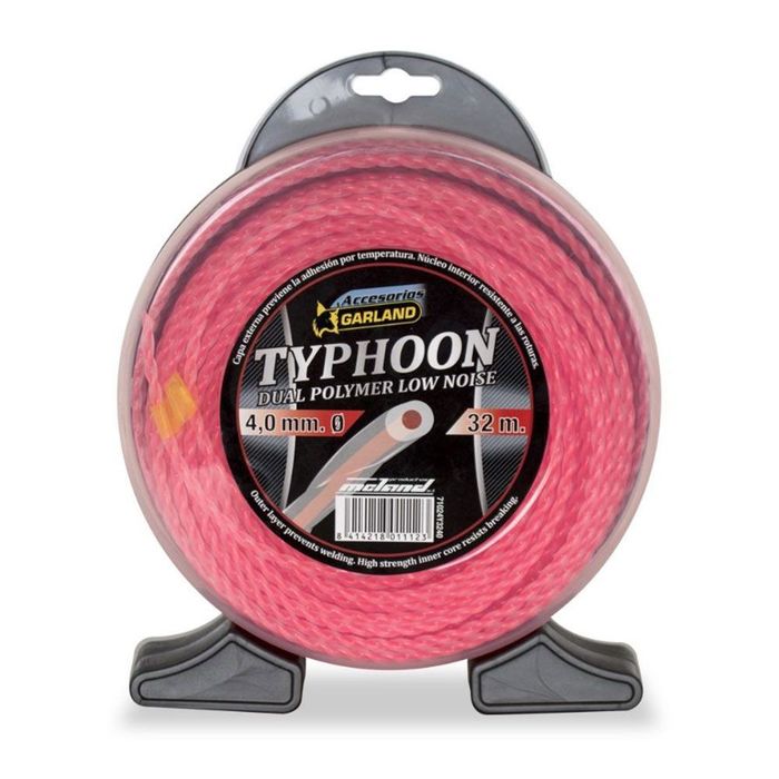 Fio para roçadora typhoon, ovalado, ø4,0 mm, dispensador 32 m