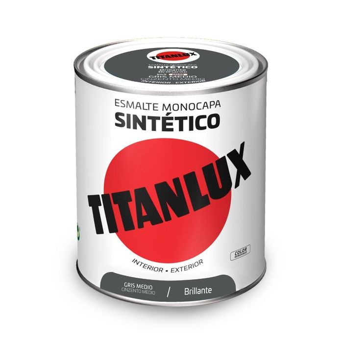 Esmalte sintético monocapa brilhante cinzento médio 750 ml