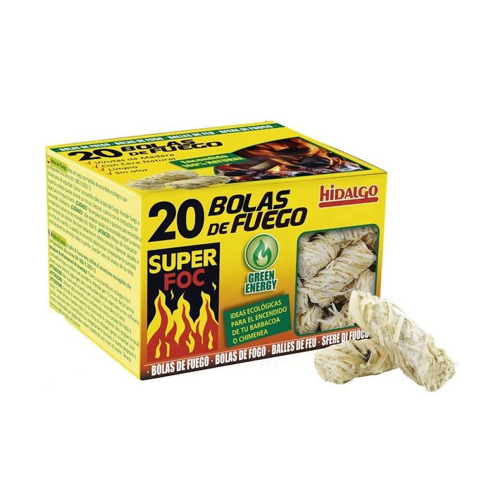 Bolas de fogo, acendalhas ecológicas 20un. super foc