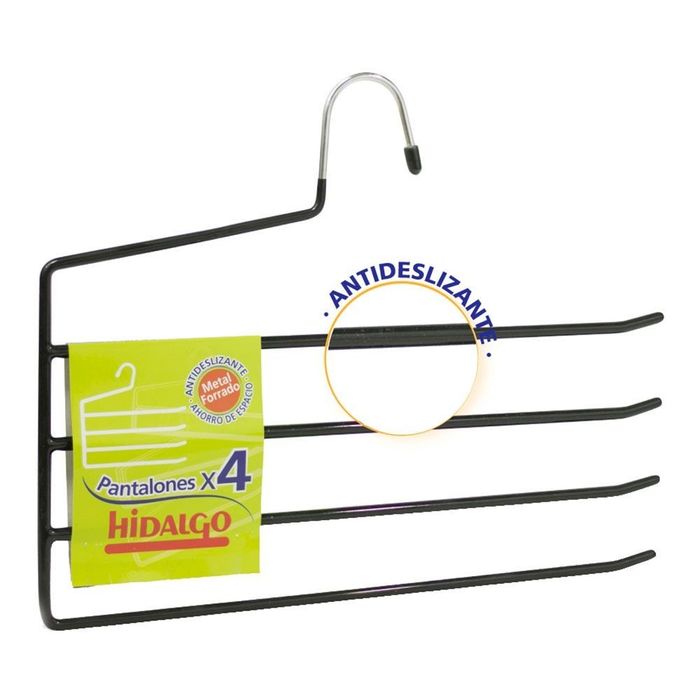 Cabide antiderrapante para 4 calças, cor azul