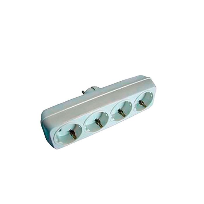 Multiconector 4 tomadas 2p+t 16 a 250 v branco (embalado em película)