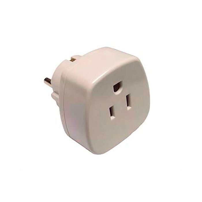 Adaptador eua para europa 16v 250v branco (embalado em película)
