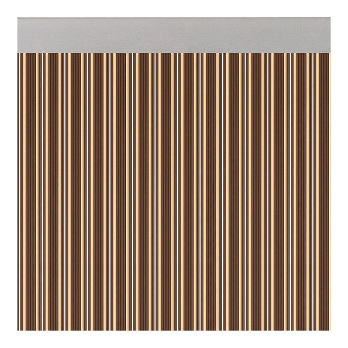 Cortina blackout para porta modelo ferrara, cor marrom-marfim, 90 x 210 cm