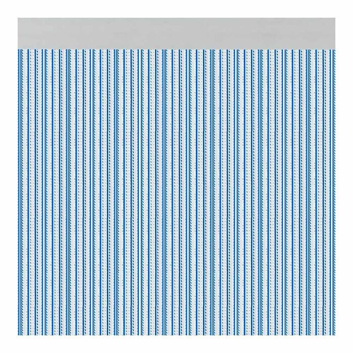 Cortina de porta modelo brescia, azul, 90 x 210 cm