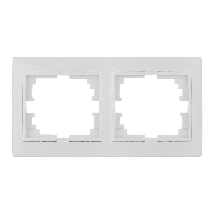 Espelho horizontal duplo branco 154x81x10mm série europa solera erp72u