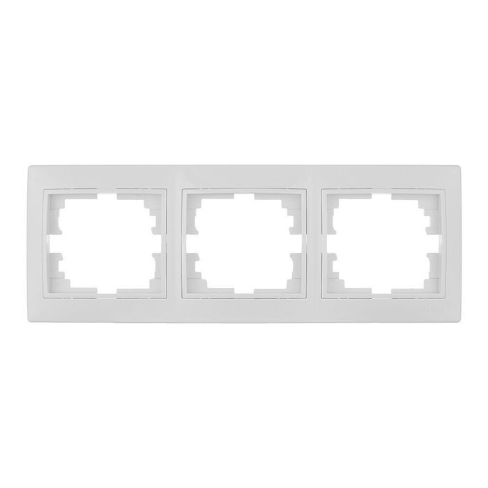 Espelho horizontal triplo branco 225x81x10mm série europa solera erp73u