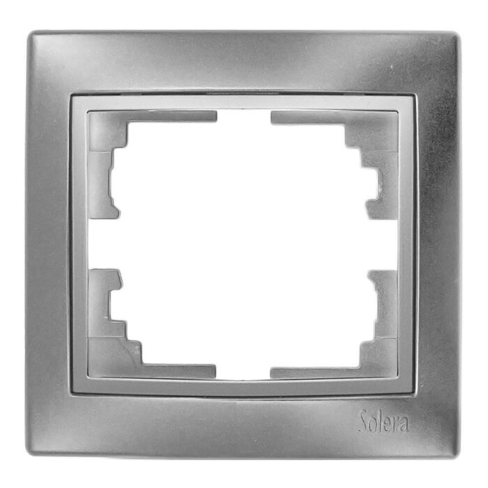 Espelho simples prateado 83x81x10mm série europa solera erp71au
