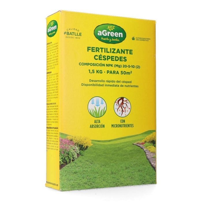 Fertilizante granulado para relvado, 1,5 kg - 50 m²