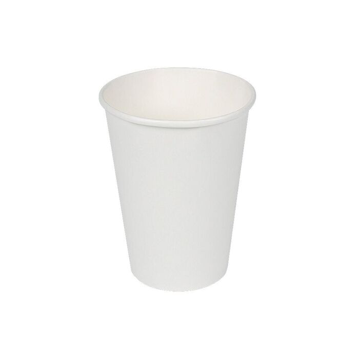 Copos de papelão branco de 330cc, 12 uds