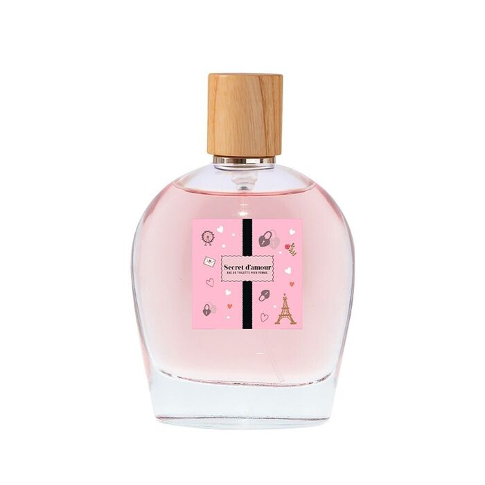 Tester 100 ml, eau de toilette secret d'amour senhora. gratuito na compra de 4 unidades. da fragrância correspondente ao testador