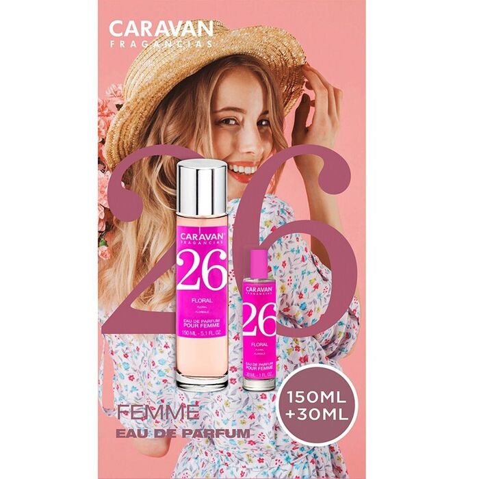 Estojo eau de parfum caravan n° 26, 150 + 30 ml senhora