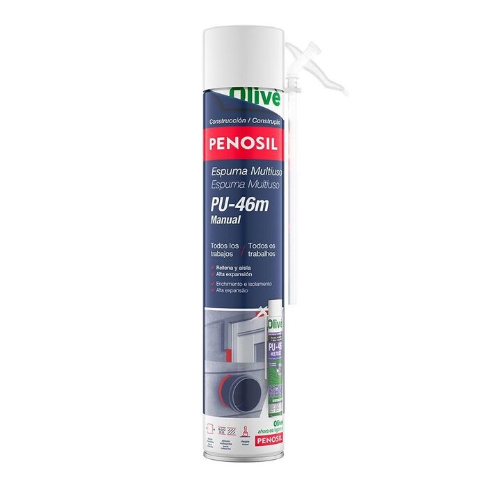Espuma de poliuretano multiúsos pu-46 manual 750 ml