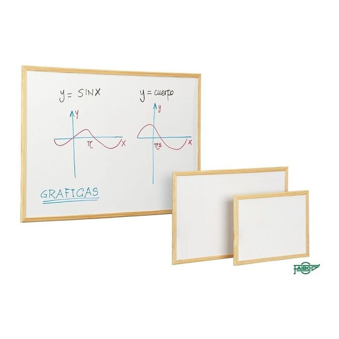 Quadro-branco com moldura de madeira 40x60cm faibo
