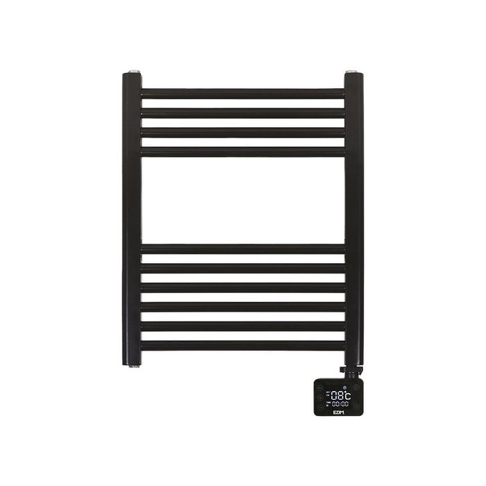Toalheiro elétrico preto com temporizador