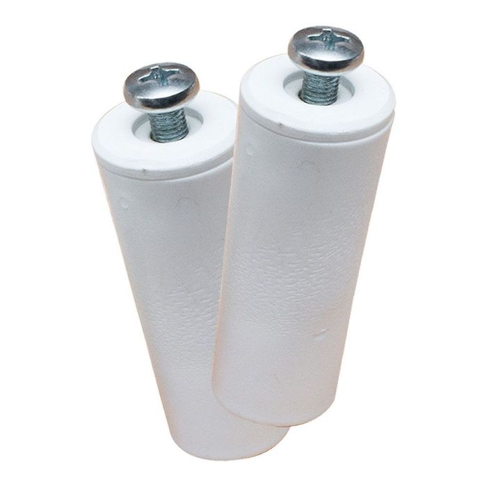 Pr08 batente cego, branco 60 mm 2 unid