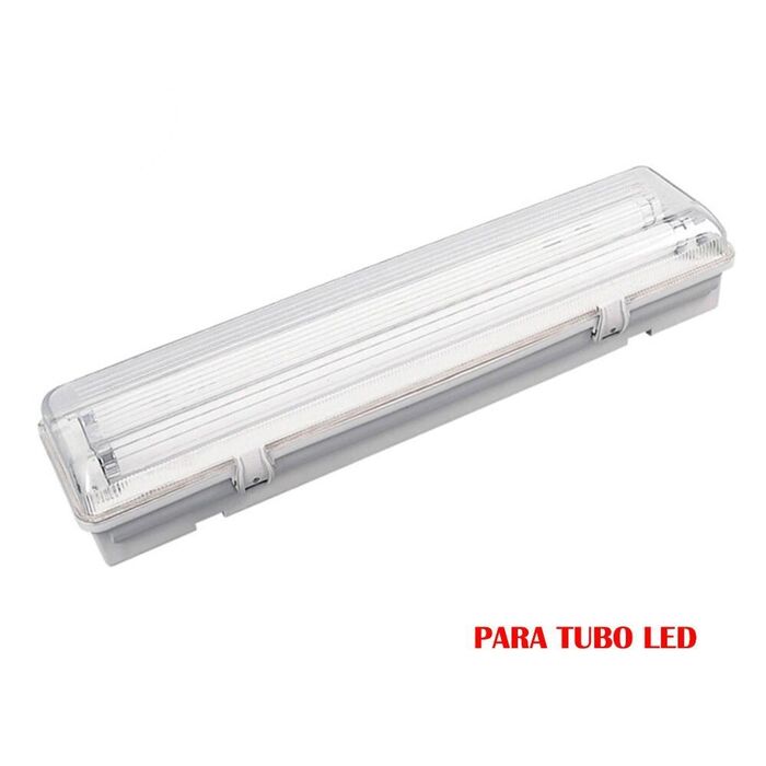 Armadura fluorescente estanca para tubo led 2x22w eq 58w 220v 155cm ip65 edm