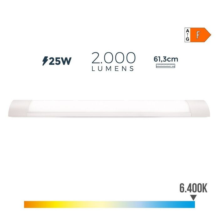 Armadura eletrónica led 25 w 6500 k luz fria 2000 lm 61 3 x 3 x 12 cm