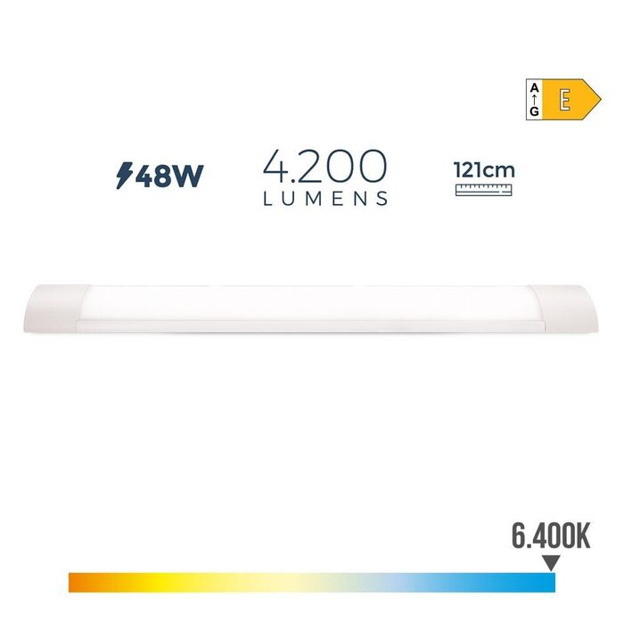Armadura eletrónica led 48 w 6500 k luz fria 4200 lm 121 3 x 3 1 x 12 cm