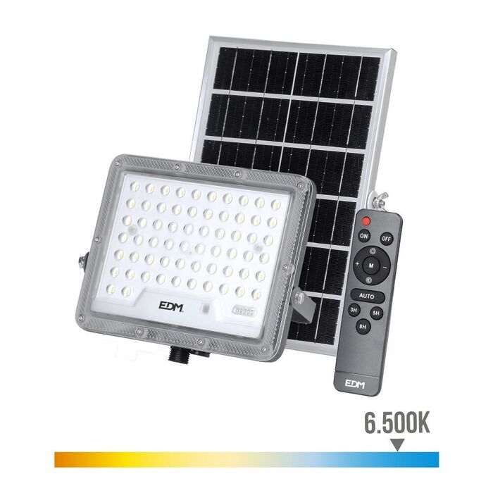 Foco projetor solar slim 50 w 600 lm 6500 k luz fria