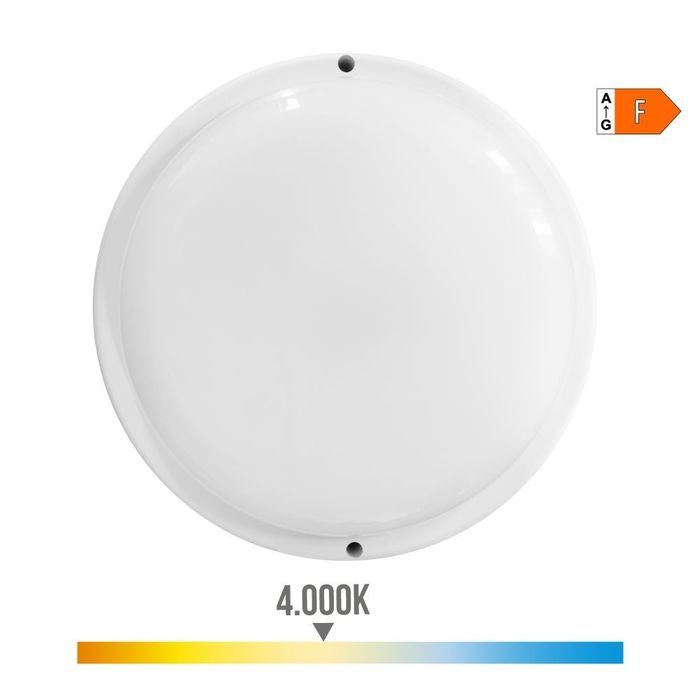 Aplique redondo led com sensor crepuscular e de movimento 18w 1820lm 4.000k luz do dia edm