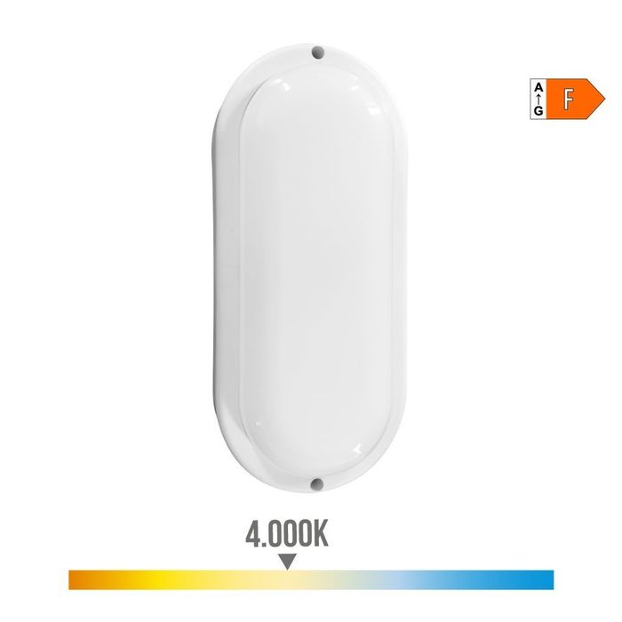 Aplique oval led com crepúsculo e sensor de movimento 18w 1820lm 4.000k edm