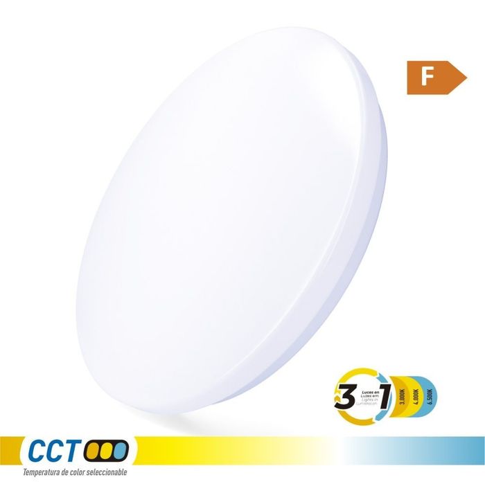 Aplique led de superfície circular 24 w 3cct 2490 lm ø38 x 6,6 cm