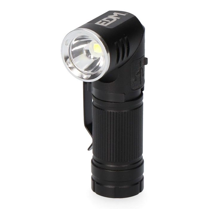 Mini lanterna led nano vortex, direcionável, alumínio, recarregável, 8 w 450 lm