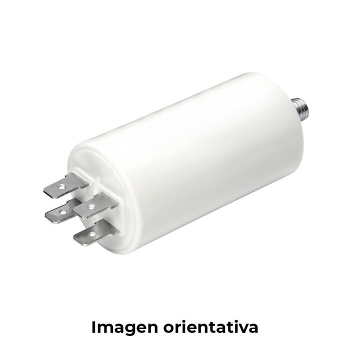 Condensador de arranque mka 40mf 5% 450v ø5x11cm com rosca m8 e faston duplo konek